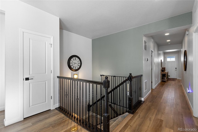 hall featuring hardwood / wood-style flooring