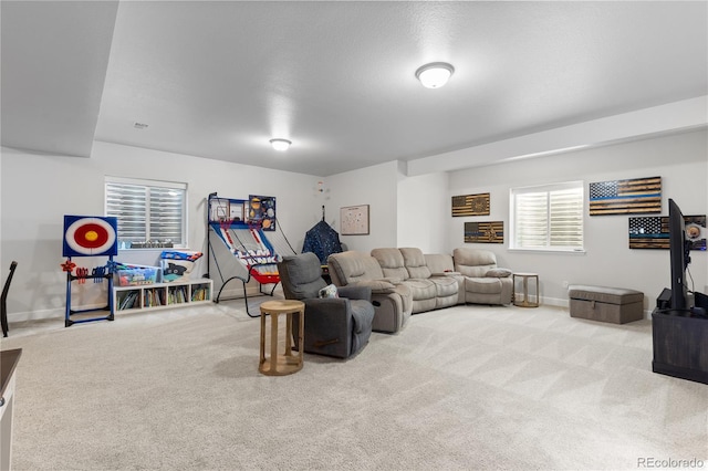 view of carpeted living room