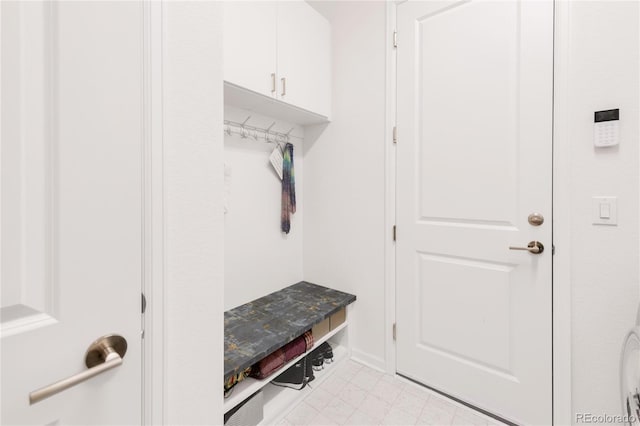 mudroom with baseboards