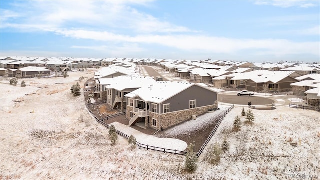 birds eye view of property featuring a residential view