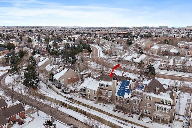 view of snowy aerial view