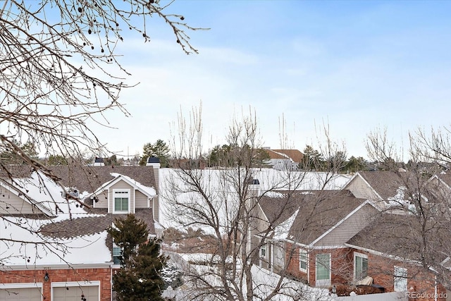 view of snowy exterior