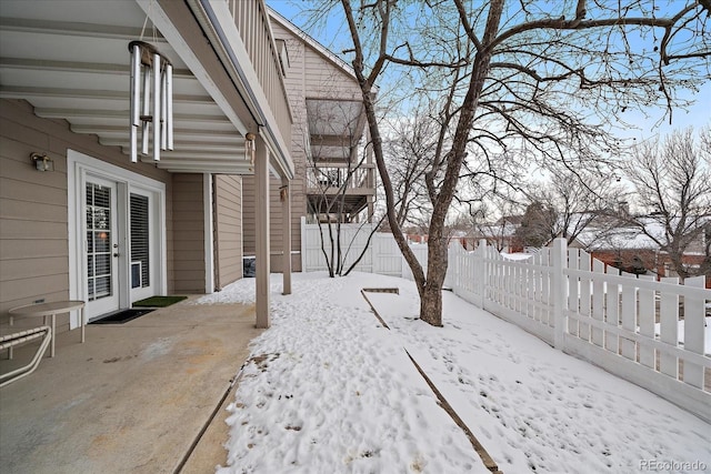 view of snowy yard