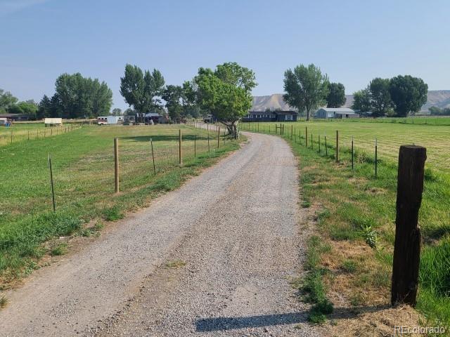 view of street featuring a rural view