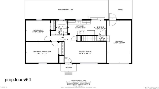 7609 Sherman Pl, Denver, CO 80221 - floor plan