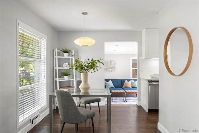 1360 S Hudson St, Denver, CO 80222 - dining room with dark wood finished floors