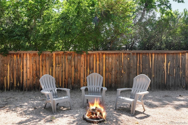 1360 S Hudson St, Denver, CO 80222 - view of patio with an outdoor fire pit