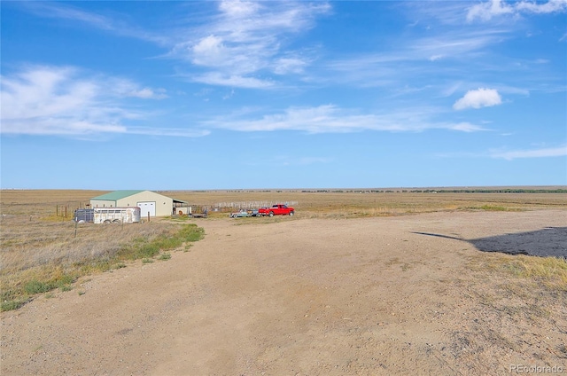 aerial view with a rural view