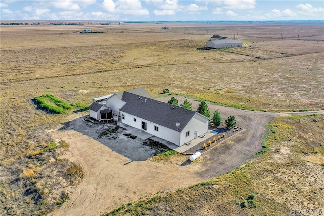 drone / aerial view with a rural view