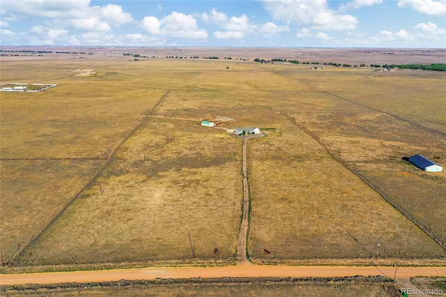 bird's eye view with a rural view