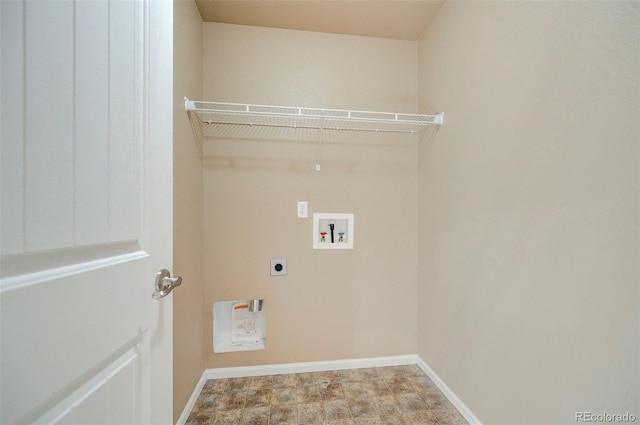 laundry room featuring washer hookup and hookup for an electric dryer