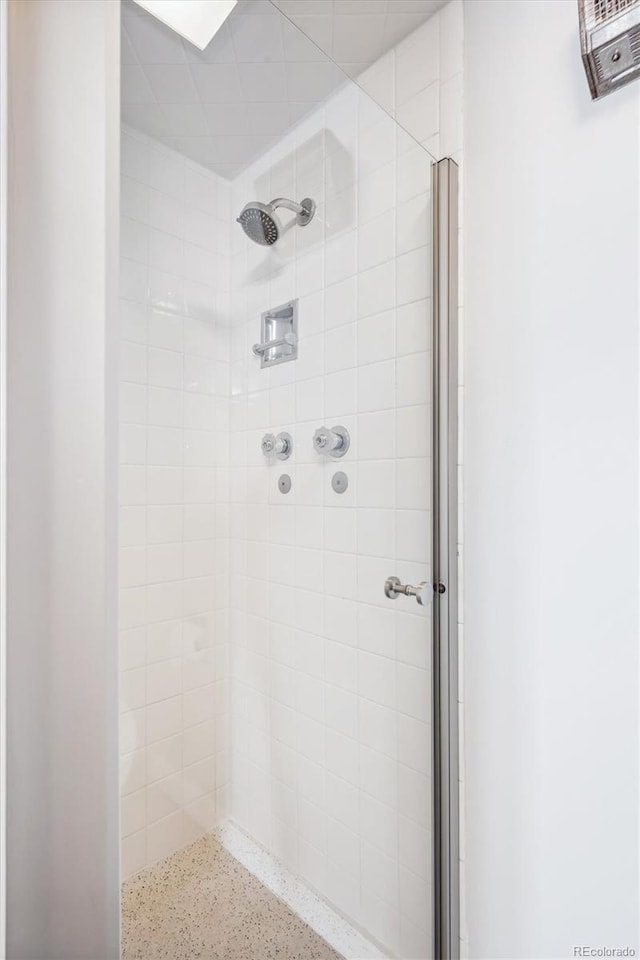 bathroom featuring walk in shower