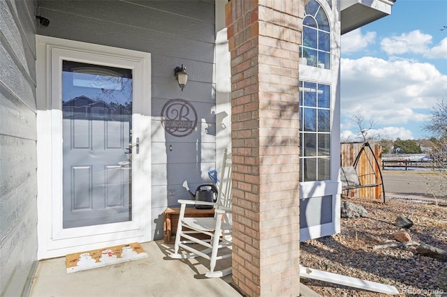 view of doorway to property