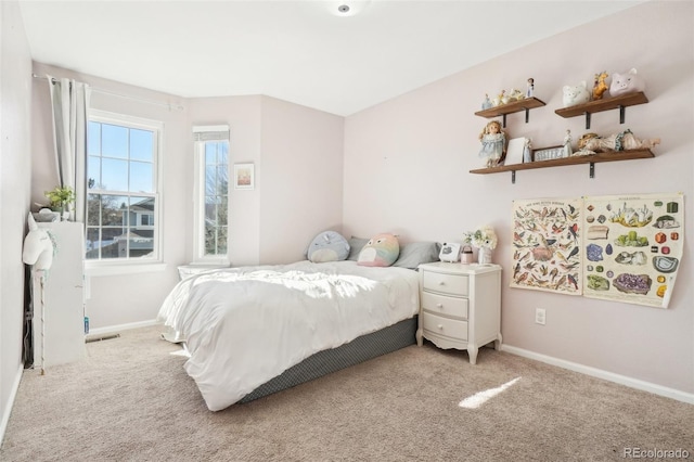 view of carpeted bedroom