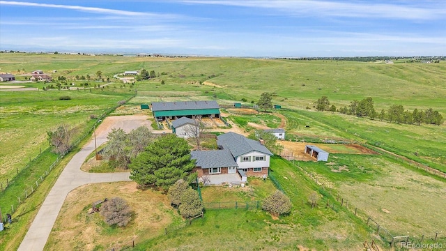 aerial overview of property's location with rural landscape and a pastoral area