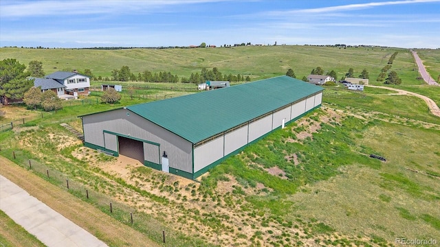 overview of rural landscape with a pastoral area