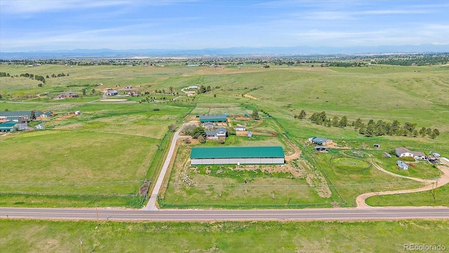 aerial view of property's location featuring rural landscape