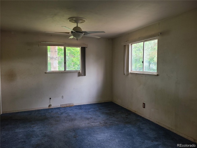 5274 W Rowland Pl, Littleton, CO 80128 - spare room featuring carpet flooring and a ceiling fan