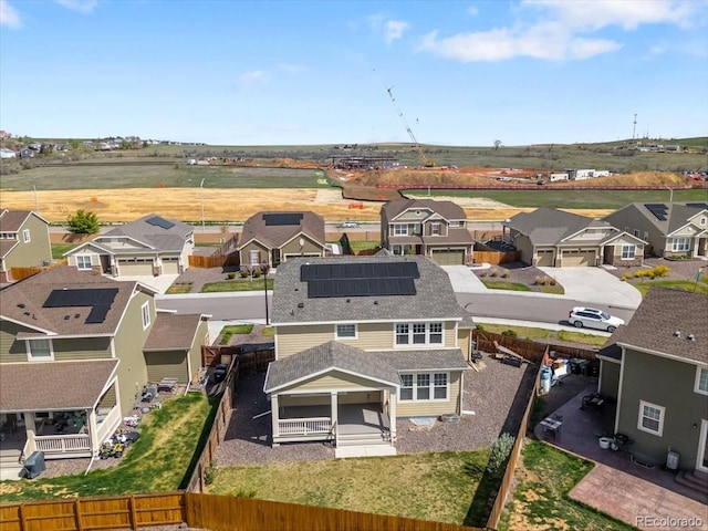bird's eye view featuring a residential view