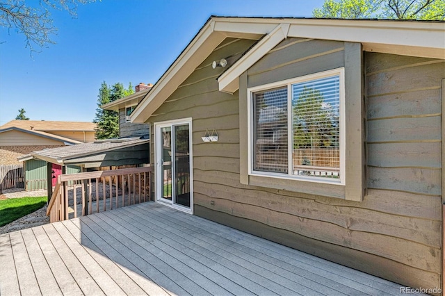 deck with fence