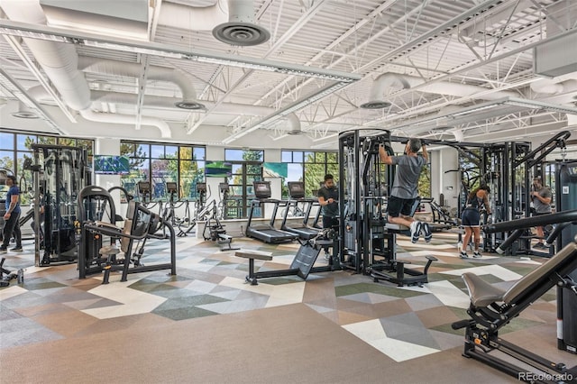 view of exercise room