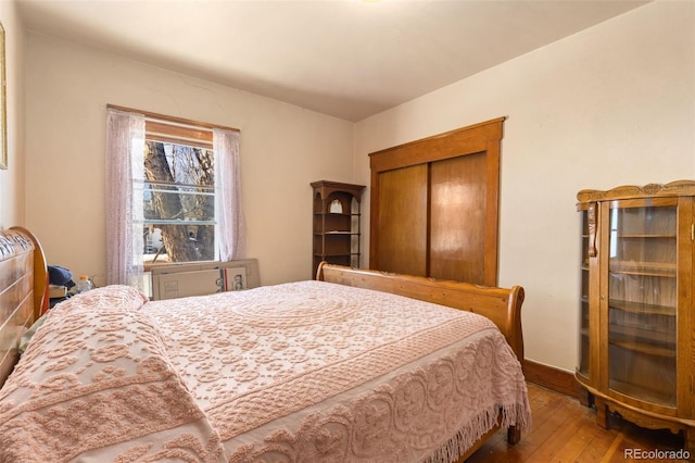 bedroom featuring hardwood / wood-style floors