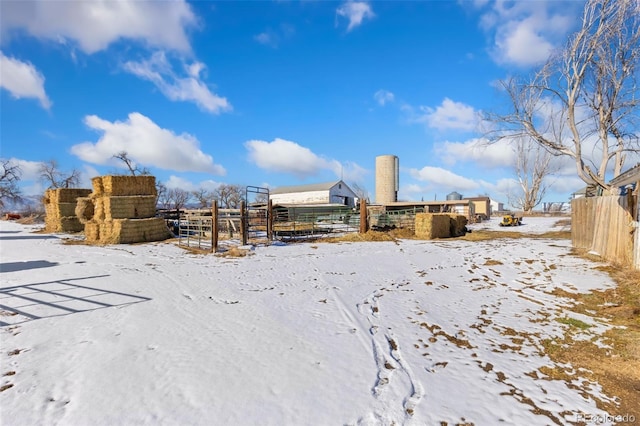 view of snowy yard