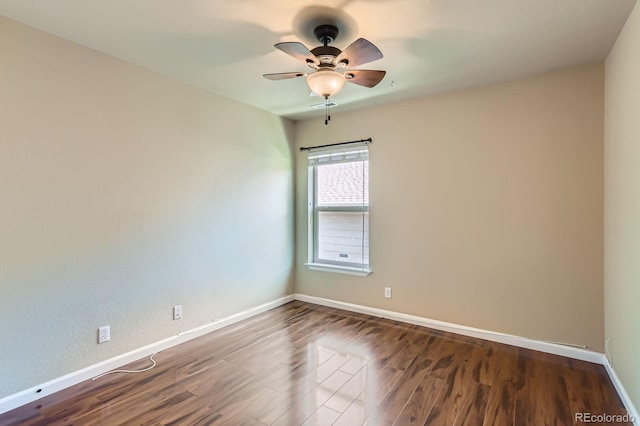 23029 Cleveland Dr, Parker, CO 80138 - empty room featuring ceiling fan and wood finished floors