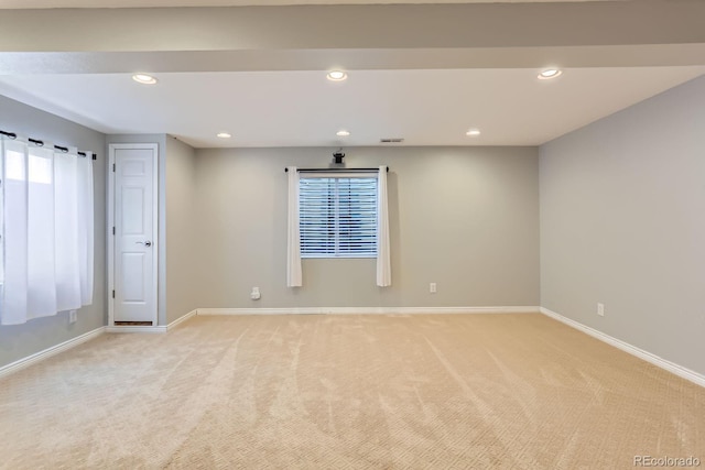 23029 Cleveland Dr, Parker, CO 80138 - spare room with light carpet, healthy amount of natural light, and recessed lighting