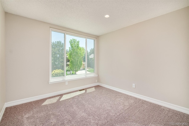 19595 N Mitchell Dr, Denver, CO 80249 - carpeted spare room featuring a textured ceiling and recessed lighting