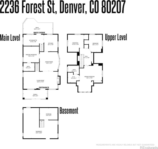 2236 Forest St, Denver, CO 80207 - home floor plan