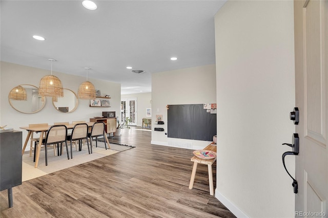 interior space featuring hardwood / wood-style flooring