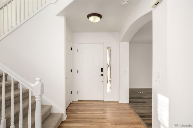 entryway featuring light hardwood / wood-style floors