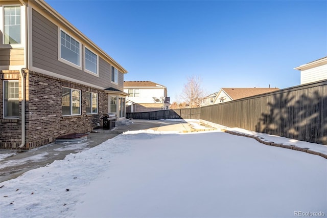 view of snowy yard