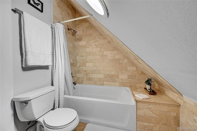 1208 S Pennsylvania St, Denver, CO 80210 - bathroom with toilet and shower / tub combo with curtain