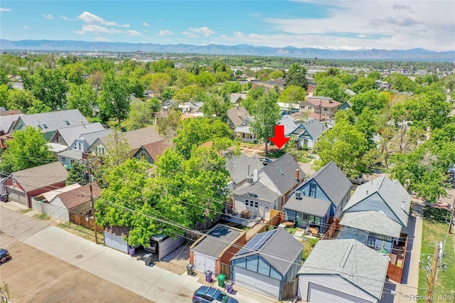 1208 S Pennsylvania St, Denver, CO 80210 - aerial view of residential area featuring a mountain backdrop