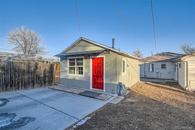 view of front of property with a patio area