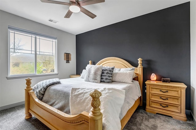 837 E 98th Ave Unit 403, Thornton, CO 80229 - carpeted bedroom featuring baseboards and ceiling fan