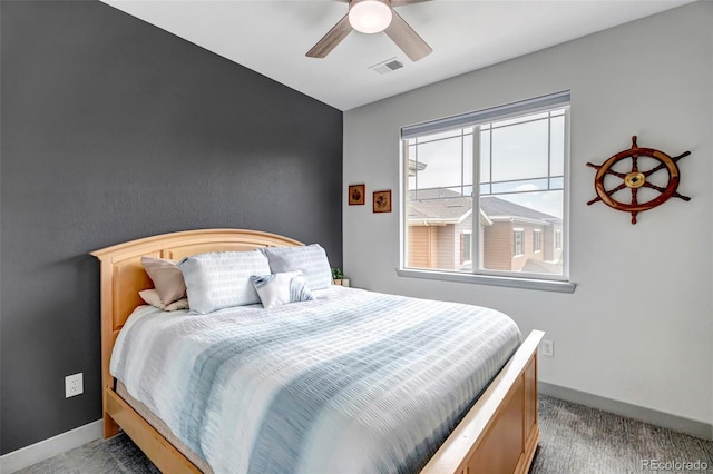 837 E 98th Ave Unit 403, Thornton, CO 80229 - carpeted bedroom featuring baseboards and a ceiling fan