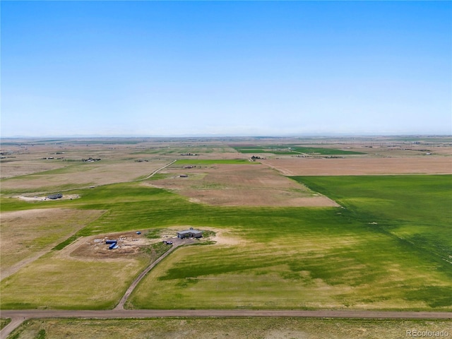 bird's eye view featuring a rural view