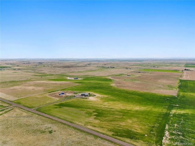 bird's eye view with a rural view