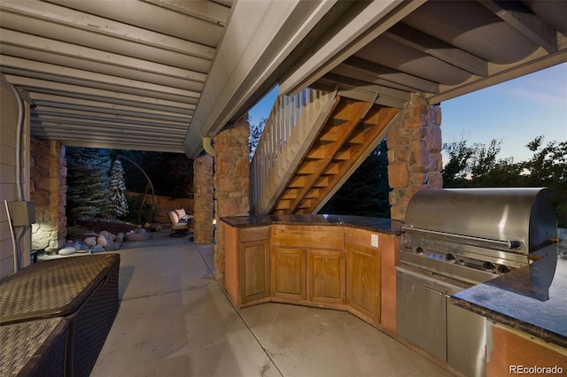10837 Fox Sedge Way, Highlands Ranch, CO 80126 - view of patio / terrace with an outdoor kitchen and stairway