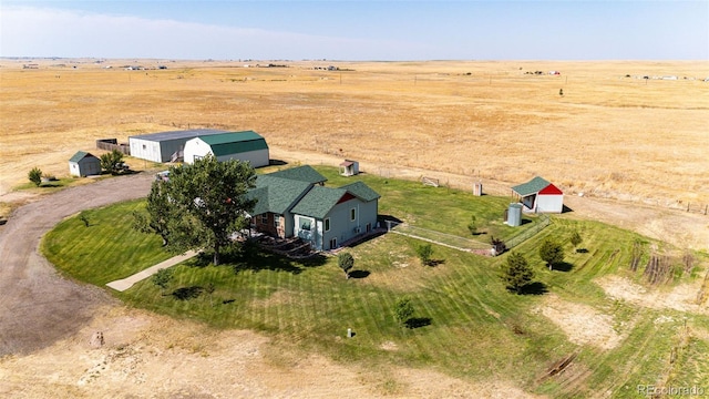 drone / aerial view featuring a rural view