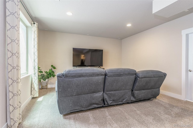 2868 Kingston St, Denver, CO 80238 - living room featuring carpet and recessed lighting