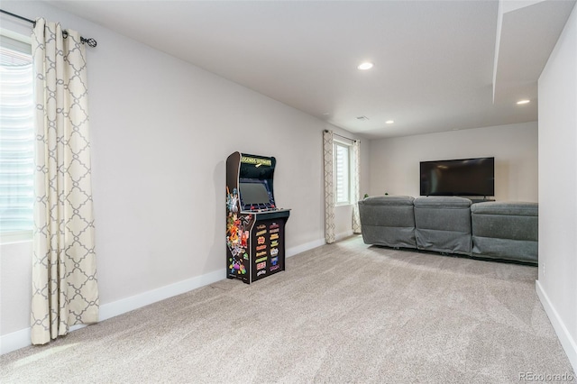 2868 Kingston St, Denver, CO 80238 - carpeted living room with recessed lighting