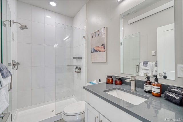 114 Old Stage Rd Unit D, Salida, CO 81201 - full bath featuring a stall shower, vanity, and toilet