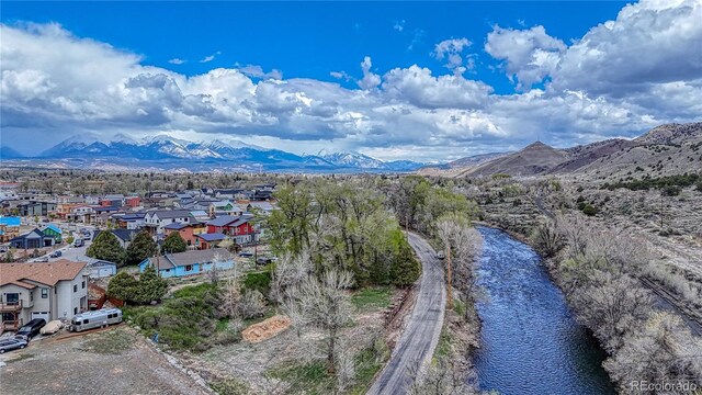 114 Old Stage Rd Unit D, Salida, CO 81201 - aerial view of residential area featuring a water and mountain view