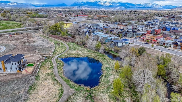 114 Old Stage Rd Unit D, Salida, CO 81201 - aerial view of residential area featuring a water and mountain view