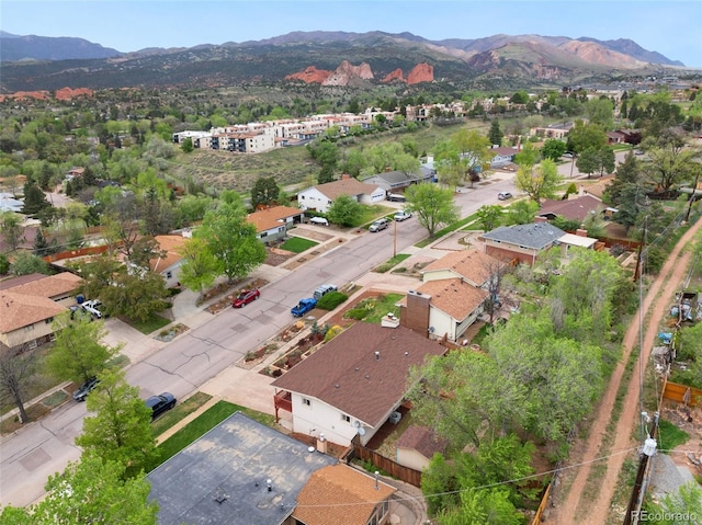 813 Panorama Dr, Colorado Springs, CO 80904 - aerial perspective of suburban area featuring a mountain backdrop