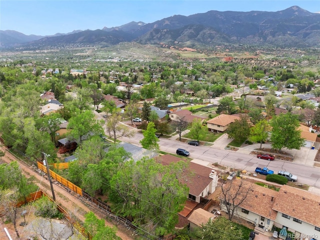 813 Panorama Dr, Colorado Springs, CO 80904 - aerial perspective of suburban area with a mountain backdrop